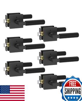 B0d873f7nk Asidrama 6pk Black Privacy Door Lever Handles With Knobs Indoor For Bed/bath