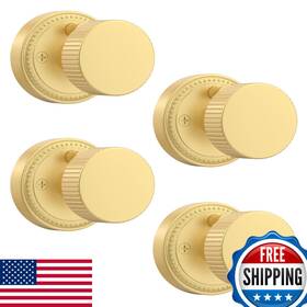 Asidrama B0dmnn5mv1 4 Pack Privacy Gold Door Knob Lock Brush Knobs Interior For