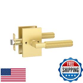 B0f9kr3t39 Asidrama 1 Pack Brushed Gold Passage Door Handles Lever With Knobs Ind