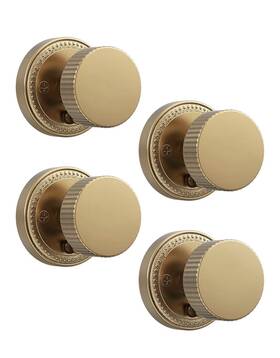 Zr12-210z-b Asidrama Champagne Bronze Privacy Door Knob Round 4 Pack Adjustable Backset