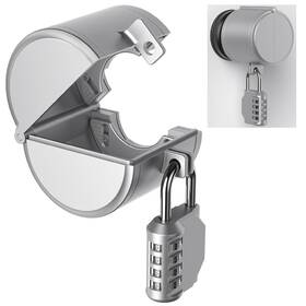 Ze001-02 Ast Door Knob Lockout Device With Passcode Padlock Childproof Cover L