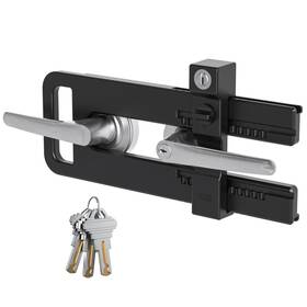 Ze005-01 Ast Double Door Lockout Device French Reinforcement Lock With 3 Keys L