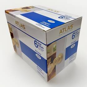 1732602 Atlas Interior Door Knob Contractor 6-pack By Brass Privacy Locking Bed / Bath