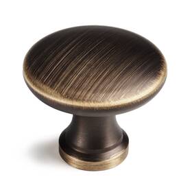 Aknob03-2brown Attega Antique Bronze Solid Brass Knobs For Cabinet 2 Pack Mid Centry Vintage Dresse