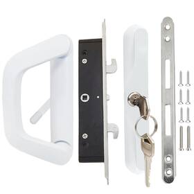 Au0460107us Augenweide Sliding Patio Door Handle Set With Mortise Lock Key Cylinder And Keeper 4-1