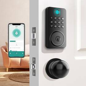 Dl-b1 Aulaborer Fingerprint Door Lock Deadbolt With Handle Set Smart Keyless Entry