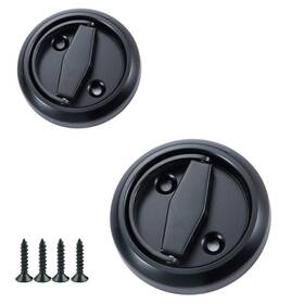 Awocan 792119924024 2pcs Round Recessed Door Handle Hidden Brushed Stainless Steel With Sc