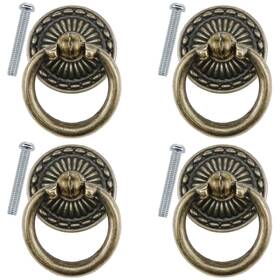 Ntiquebk-pa-4p Aylifu 4-piece Antique Bronze Knob Handle Drawer Ring Single Hole Pull W