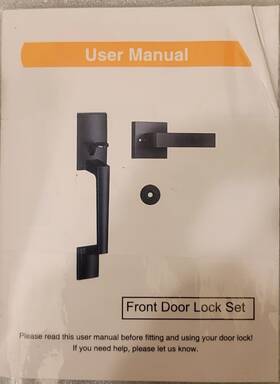 Azdele 691041963333 Front Door Handleset With Lever Set Black