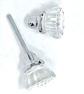B00m3dan54 799695976553 Vintage Style Replacement Crystal Door Knobs - Polished Chrome One Pair