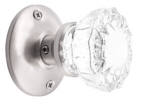 0919ebn B081s7gc82 Passage Fluted Glass Door Knob Kit With Bore Hole Adapter Brushed Nickel