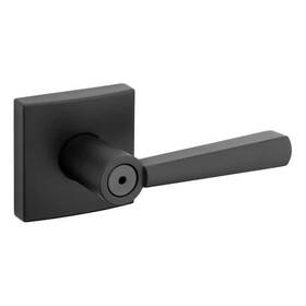 353splsqr514cp6 Baldwin Prestige Spyglass Black Door Handle With Microban Antimicrobial Technology