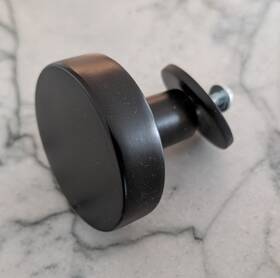 4973.190.bin Baldwin 4973.190 Satin Black Hollywood Hills Cabinet Knob - New In Box