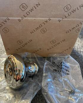 5020.055.imr Baldwin Hardware Estate Colonial Knob Indoor Door Polished Nickel