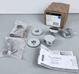 5055260priv Baldwin 5055 Estate Collection Privacy Door Knob Set In Polished Chrome
