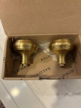 5068.044 Baldwin Estate Door Knobs 7 Pair Satin Brass