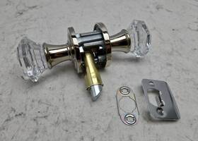 5080.055.pass Baldwin 5080055pass Passage Door Knob Set Filmore Polished Nickel Used
