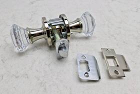 5080.055.priv Baldwin 5080055priv Privacy Door Knob Set Polished Nickel Used See Pictures