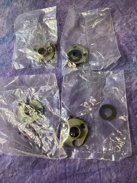 5097-000-05105 Baldwin Lot Of 4 Knob/lever Mounting Kit Backplate - Unfinished Brass 5097-000