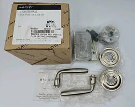 5106.056.pass Baldwin 5106.056 5106 Passage Door Lever Set 2-3/8 Lifetime Satin Nickle