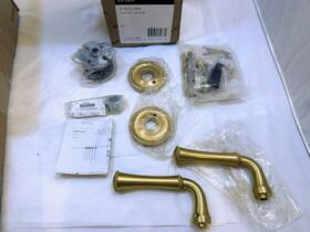 5118033priv Baldwin 5118.priv 5118 Privacy Door Lever Handles Set - Vintage Brass 2-3/8 Inch