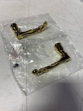5121003mr Baldwin Estate Lever Pair No Rosettes Polished Brass Lock Sold Sepa
