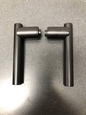 5137190mr Baldwin Pair Estate Levers Without Rosettes - Satin Black