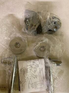5137260pass Baldwin 5137 Door Lever Set With 5046 Rose - Estate Polished Chrome