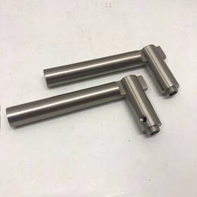 5161056mr Baldwin Pair Of Estate Levers Without Rosettes Satin Nickel - Niob