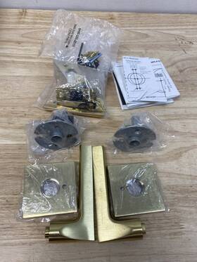 5162044priv Baldwin 5162 Privacy Door Lever Set With R017 Rose - Satin Brass