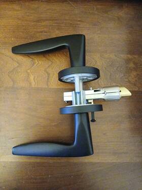 5166190priv Baldwin 5166.priv Privacy Door Lever Set - Black