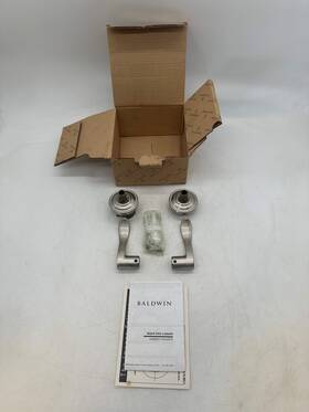 5255.150.fd Baldwin Wave Style Full Dummy Door Lever Set Satin Nickel New