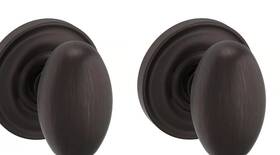 5425.112.fd Baldwin Dummy Knob With Traditional Round Rose In Venetian Bronze