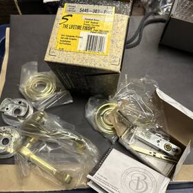5445.003.priv Baldwin Solid Brass Door Lever Polished Privacy