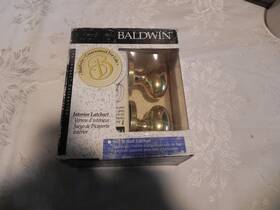 5445.030.priv Baldwin 95425 030 Priv - Door Lever Set Polished Brass 2 3/8 Backset Egg Knob