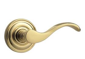 5455-030-pass Baldwin Passage Door Lever Polished Brass For Interior Doors