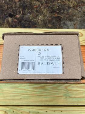 Ps.rou.trr.112.6l.ds Baldwin 5455-102-ldm Round Passage Door Knob Venetian Bronze