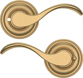 5455v.033.priv Baldwin 5455v033priv Privacy Door Lever Set With Wave - Brass