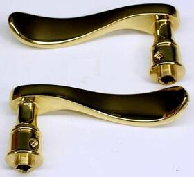5455v.mr Baldwin 5455v 030 Mr Estate Wave Lever Polished Brass 5455 Less Rose