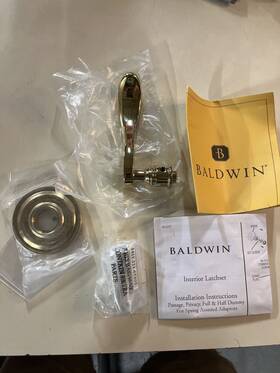 5455v003rdm Baldwin 5455v Right Handed Non-turning Dummy Door Lever - Lifetime Polished Bras