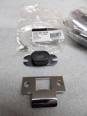 5510.260.tstr Baldwin 5510.tstr Oil-rubbed Latch Full Lip T Strike Plate