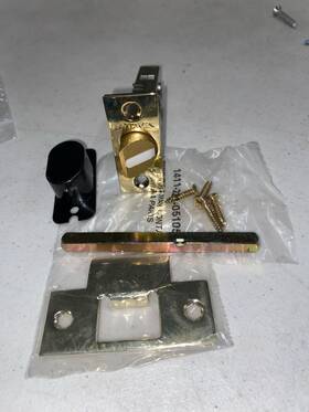 5523.044 Baldwin Passage Door Lever Latch For 2-3/4 Inch Backset - Pvd Satin Brass