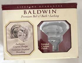 5800.260.prvrd Baldwin New Filmore Crystal Door Knob Polished Chrome Privacy