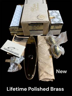 6546.003.fd Baldwin 6546.003 Wilmington Entrance Trim Full Dummy In Lifetime Brass New