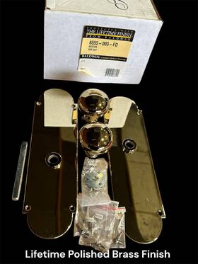 6555-003-fd Baldwin Boston Complete Entrance Trim Full Dummy Polished Brass New