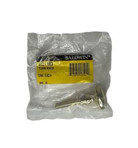 6721-003 Baldwin Turn Knob Lifetime Polished Brass Estate Series New
