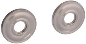5048 Baldwin 723079111759 Pair Of Estate Rosettes For Passage Functions Satin Nickel