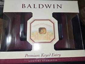 Baldwin 723079883366 Chrome Finish Tahoe Lever Brass Premium Keyed Entry New Vintage