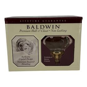 5800.030.pasrd Baldwin 723079947181 Premium Fillmore Crystal Knob Polished Brass Brand New
