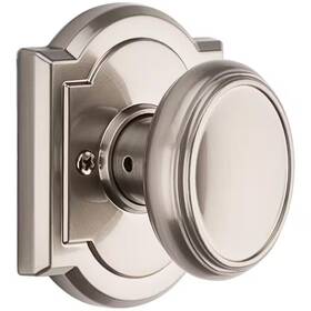 Baldwin 726084036789 Carnaby Half-dummy Knob In Satin Nickel